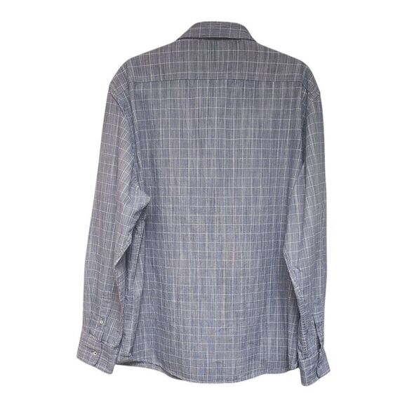 Stitch Fix Flag & Anthem Men's Chambray Blue Striped Pocket Button-Up Shirt XL - Picture 2 of 7